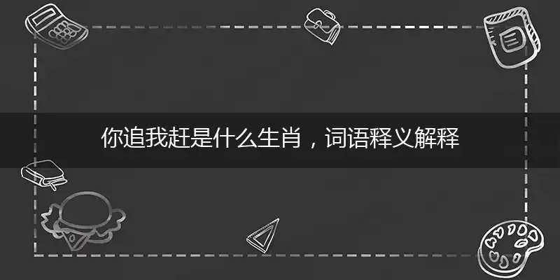 你追我赶是什么生肖,词语释义解释